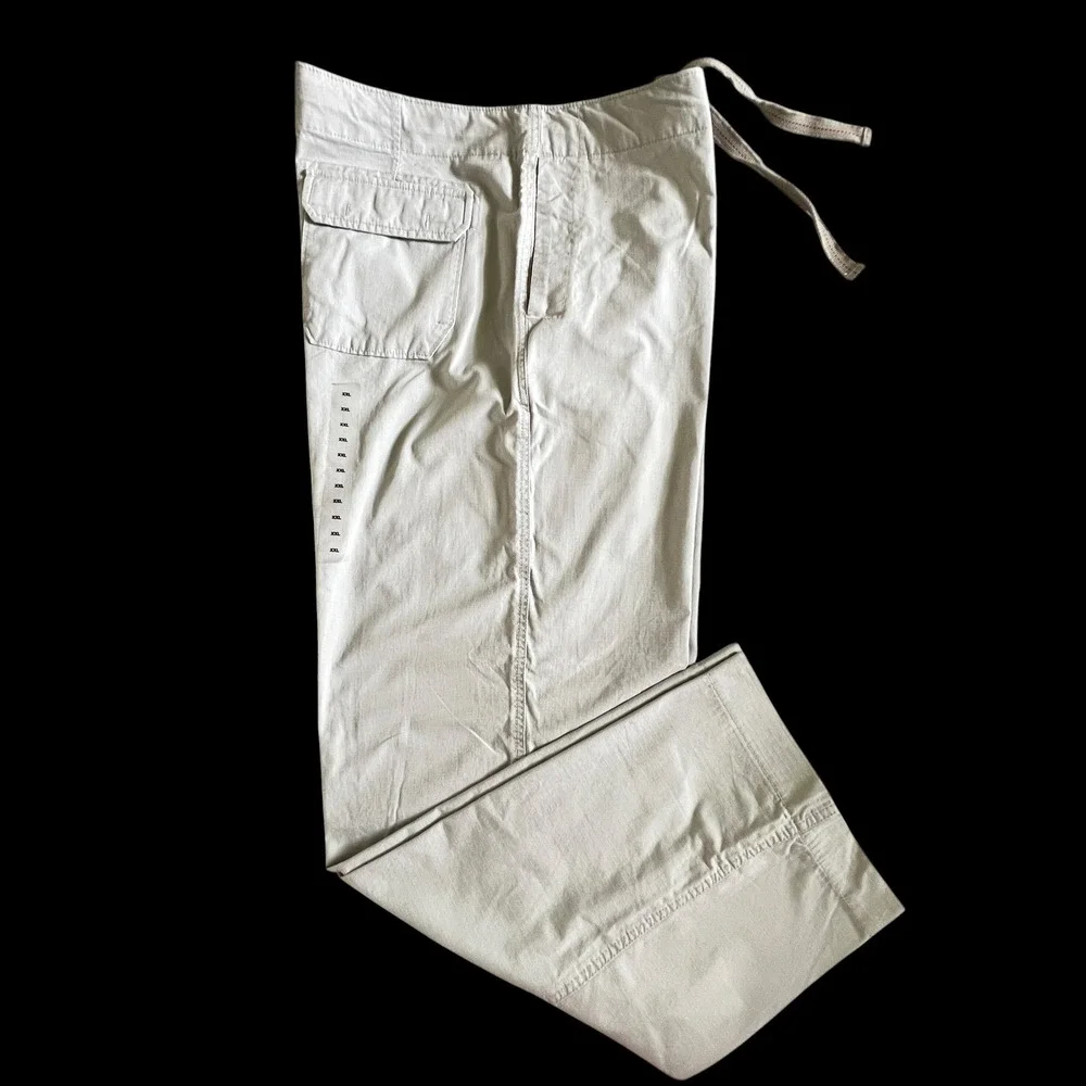 Gap Ripstop Cargo Pants NWT Drawstring Khaki Tan Mens XXL Outdoor Lightweight
